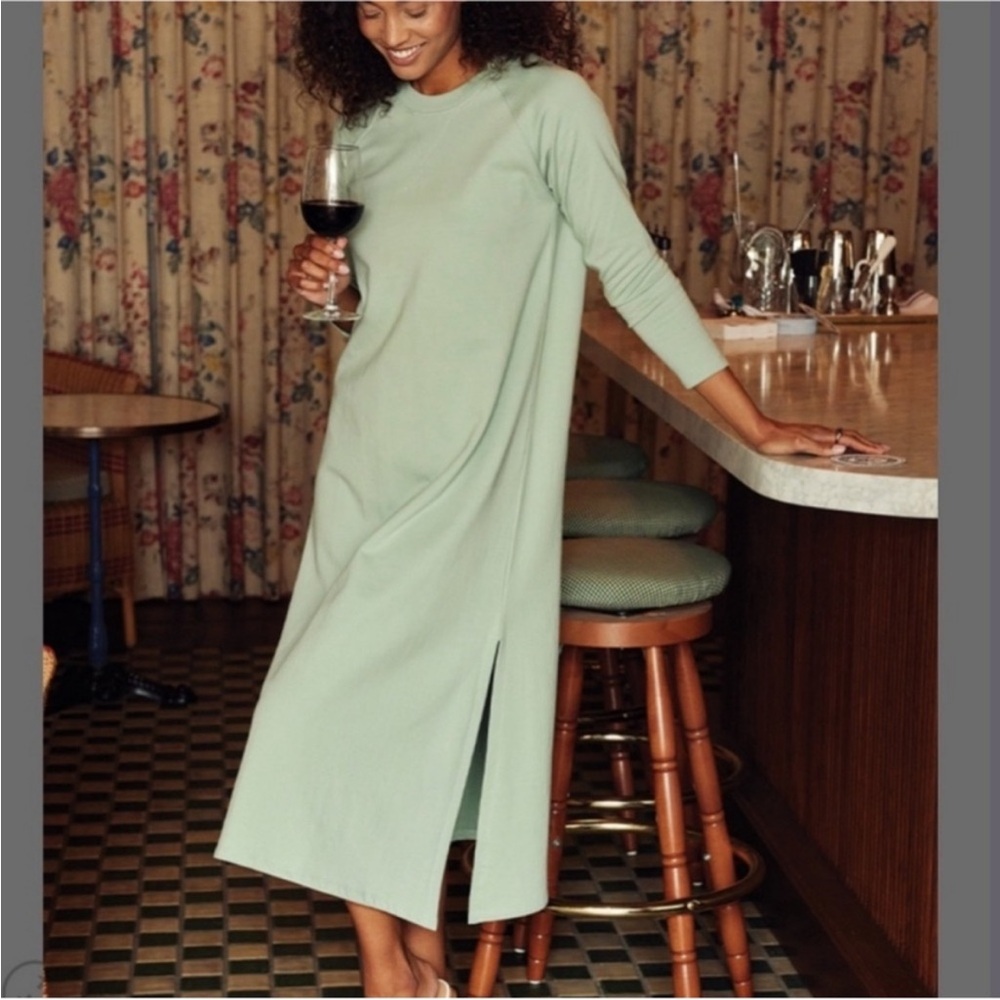 Women's Mint Green Long Sleeve Sleep Dress - Brand